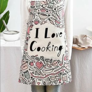 Slogan Graphic Apron I Love To Cook